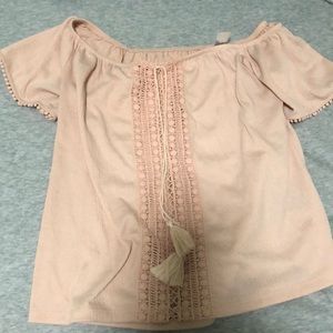 Pink Off the Shoulder top